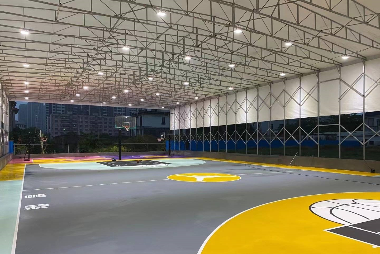 篮球场推拉棚